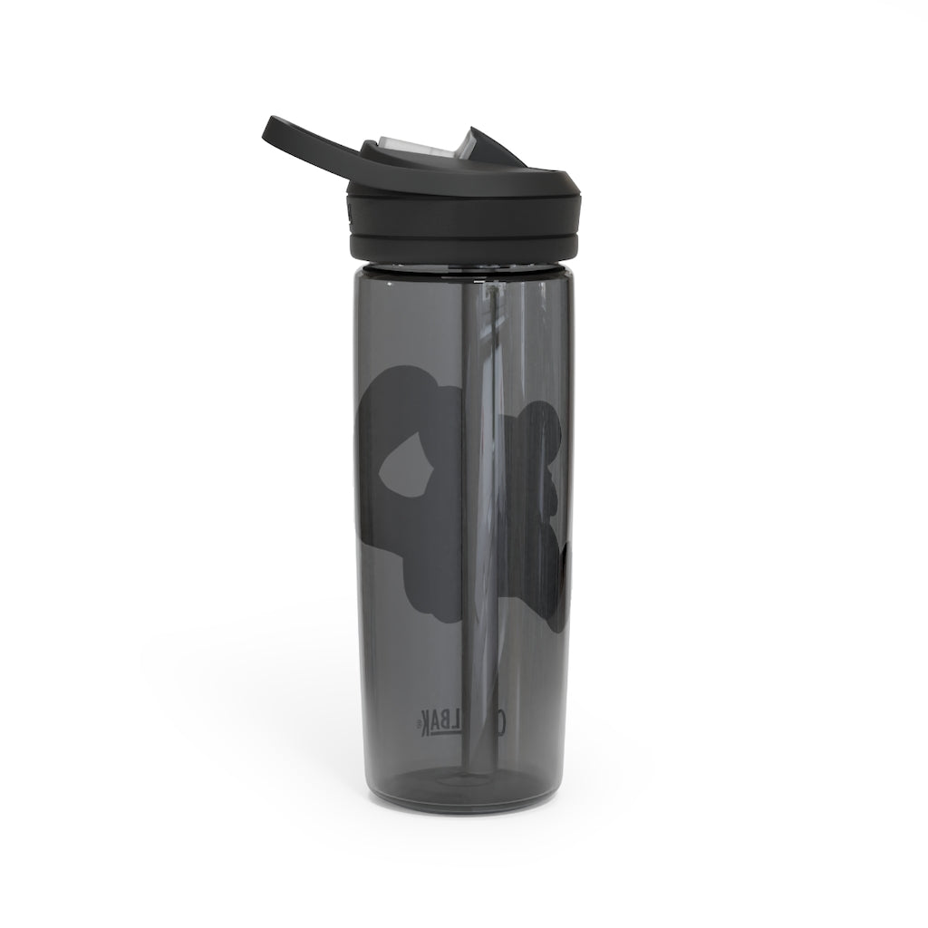 Personalized CamelBak Eddy® water bottle in 20oz and 25oz sizes, made from durable Tritan™ material, featuring a spill-proof biting valve.